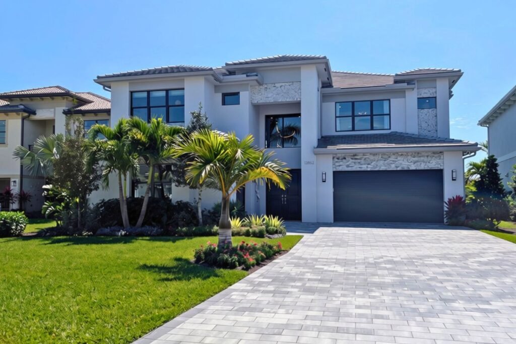 A newly constructed model home by GL Homes.
