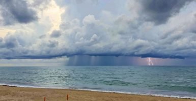 Stormy beach conditions near Boynton Beach Florida